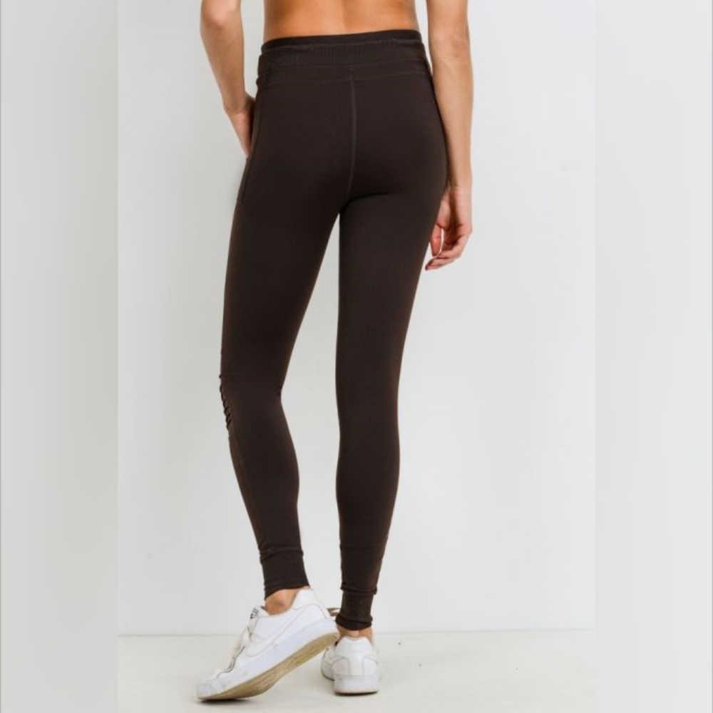 Skinny Cargo Moto Hybrid Joggers - Coffee - Picture 5 of 8